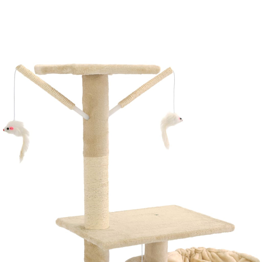 Kattenkrabpaal met sisal krabpalen 230-250 cm beige Beige
