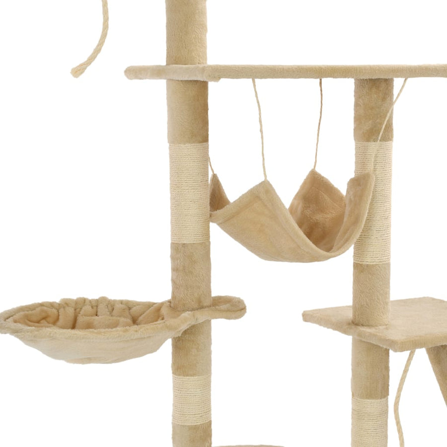 Kattenkrabpaal met sisal krabpalen 230-250 cm beige Beige