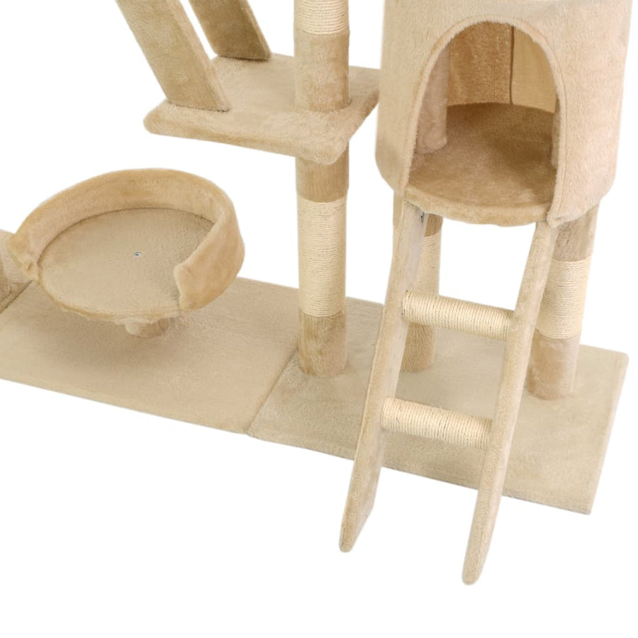 Kattenkrabpaal met sisal krabpalen 230-250 cm beige Beige