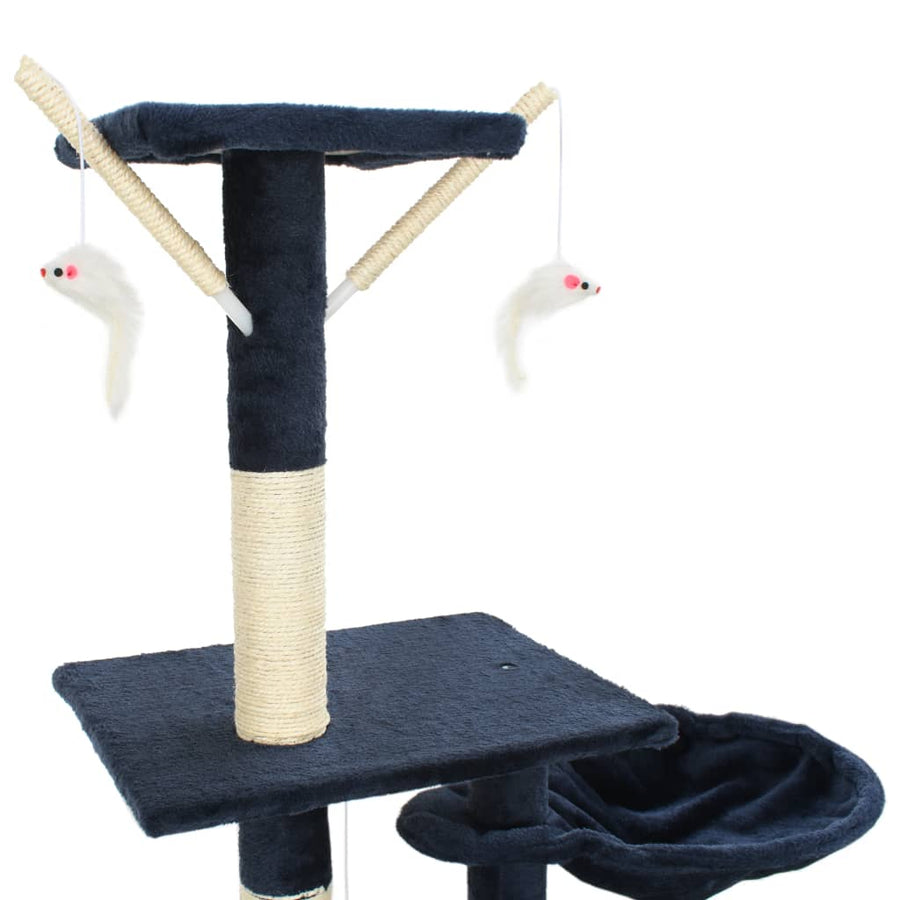 Kattenkrabpaal met sisal krabpalen 230-250 cm blauw Blauw