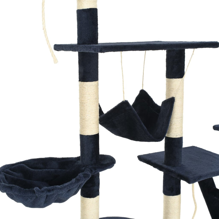 Kattenkrabpaal met sisal krabpalen 230-250 cm blauw Blauw