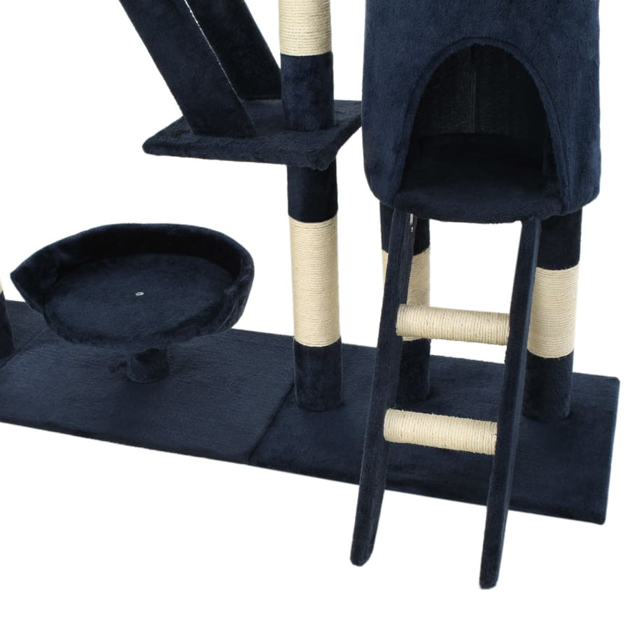 Kattenkrabpaal met sisal krabpalen 230-250 cm blauw Blauw