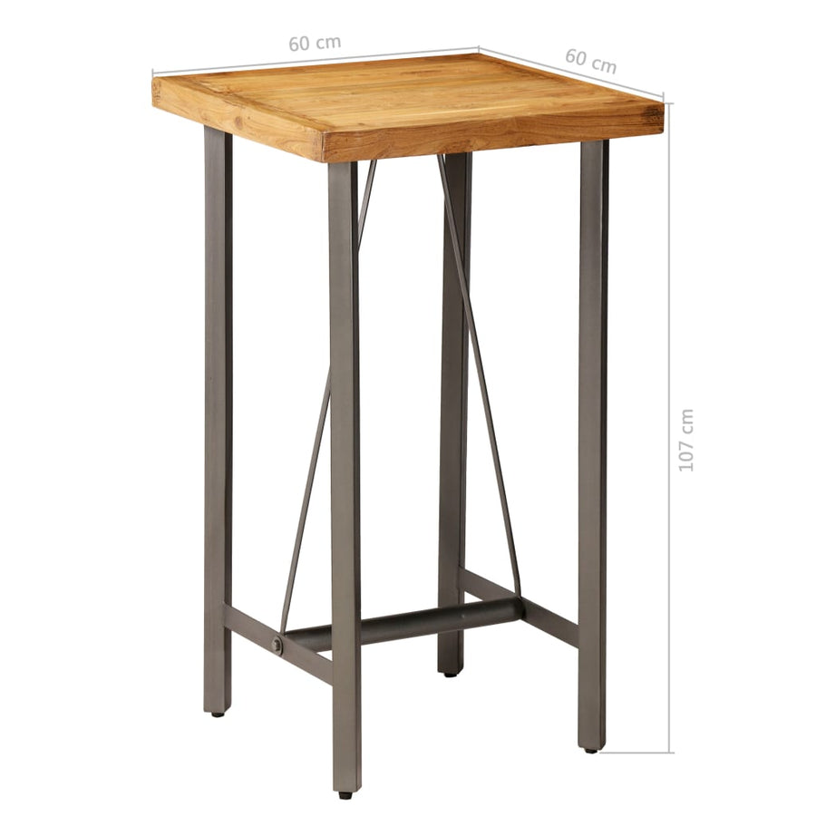Bartafel 60X60X107 Cm Massief Gerecycled Teakhout 60 x 60 x 107 cm
