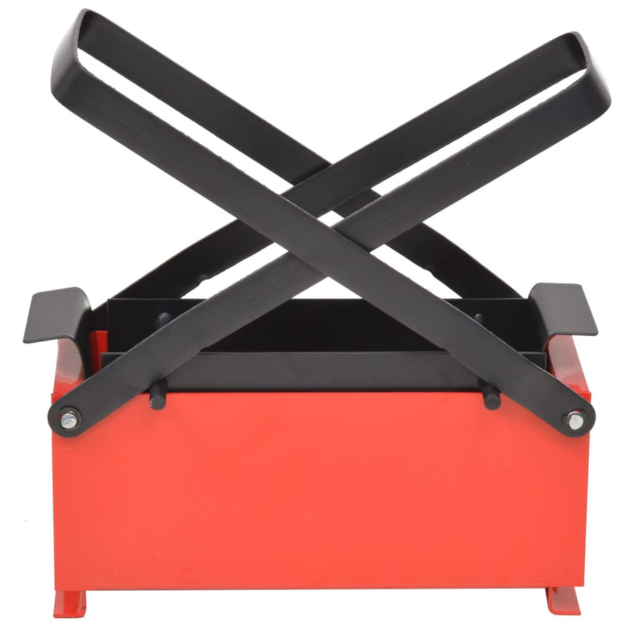 Brikettenpers Voor Papier 34X14X14 Cm Staal Zwart En Rood