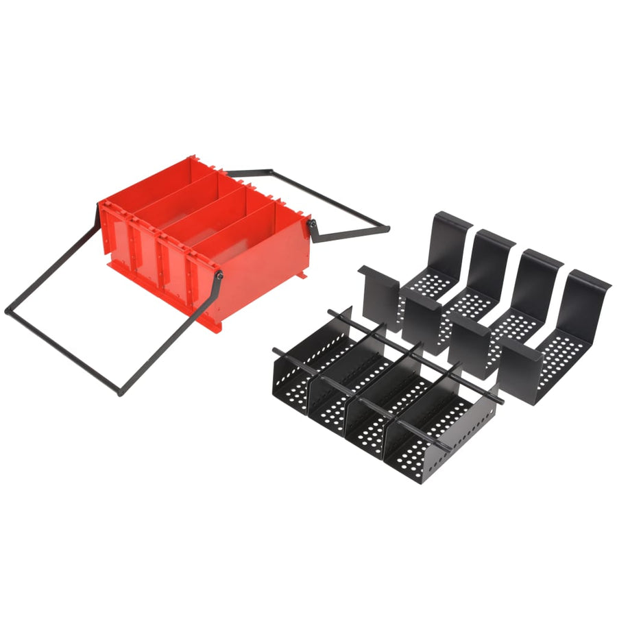 Brikettenpers Voor Papier 38X31X18 Cm Staal Zwart En Rood