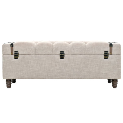 Opbergbankenset 112X37X45 Cm Massief Hout En Staal 3-Delig