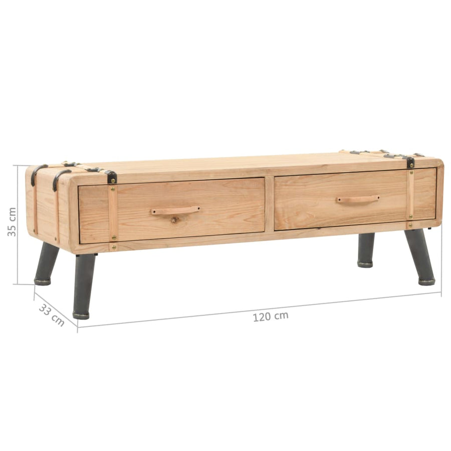 Tv-Meubel Massief Vurenhout 120 x 33 x 35 cm