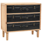 Drawer cabinet 80x36x75 cm solid pine wood