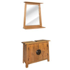 Badkamermeubelset massief grenenhout 70x32x63 cm