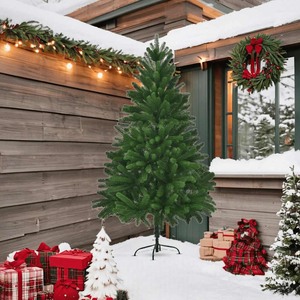 Kunstkerstboom met levensechte naalden 210 cm groen