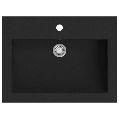Wasbak 600X450X120 Mm Graniet Zwart