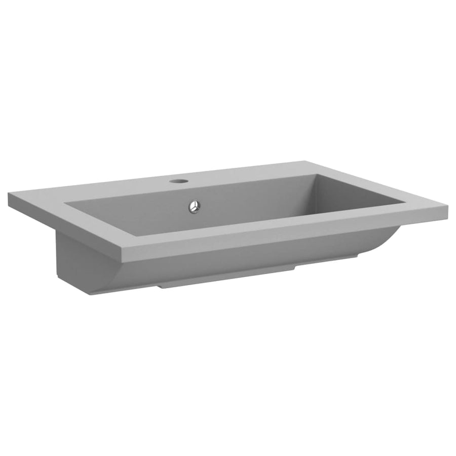 Wasbak 600x450x120 mm graniet grijs Grijs