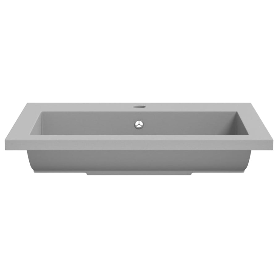 Wasbak 600x450x120 mm graniet grijs Grijs