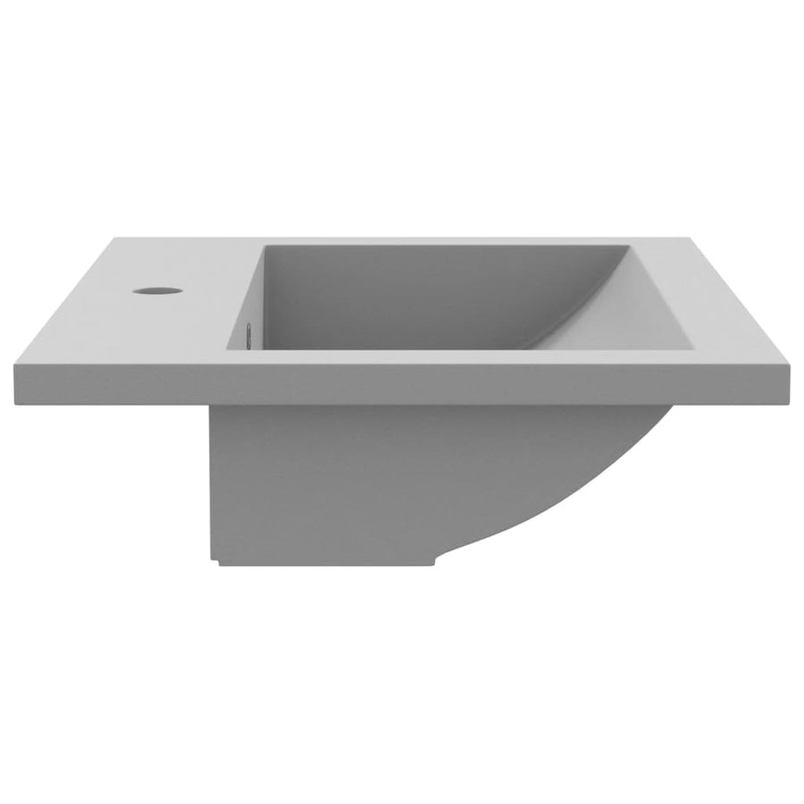 Wasbak 600x450x120 mm graniet grijs Grijs