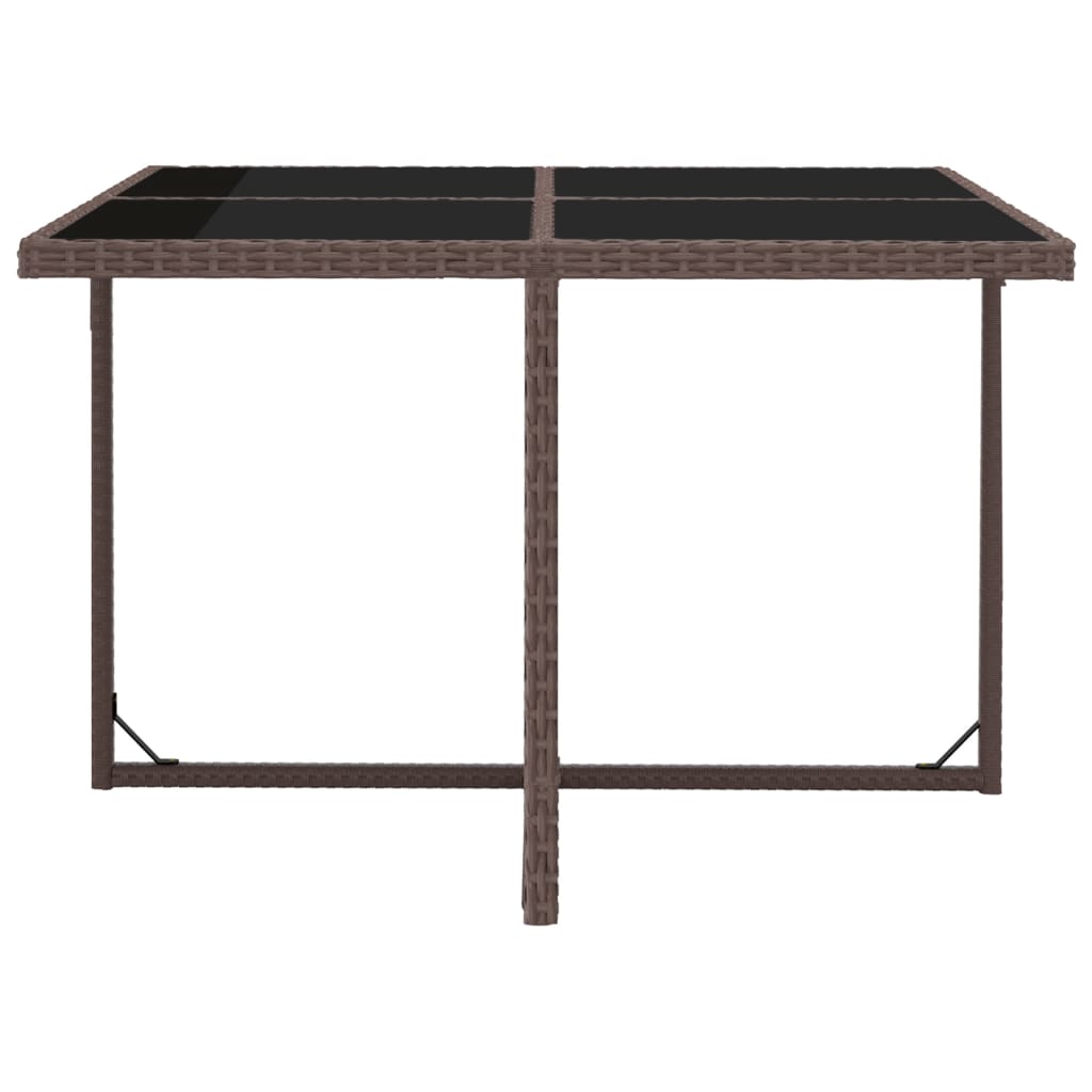 5-Delige Tuinset Met Kussens Poly Rattan Bruin