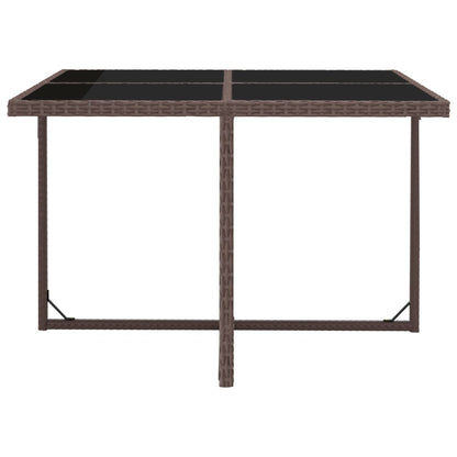 5-Delige Tuinset Met Kussens Poly Rattan Bruin