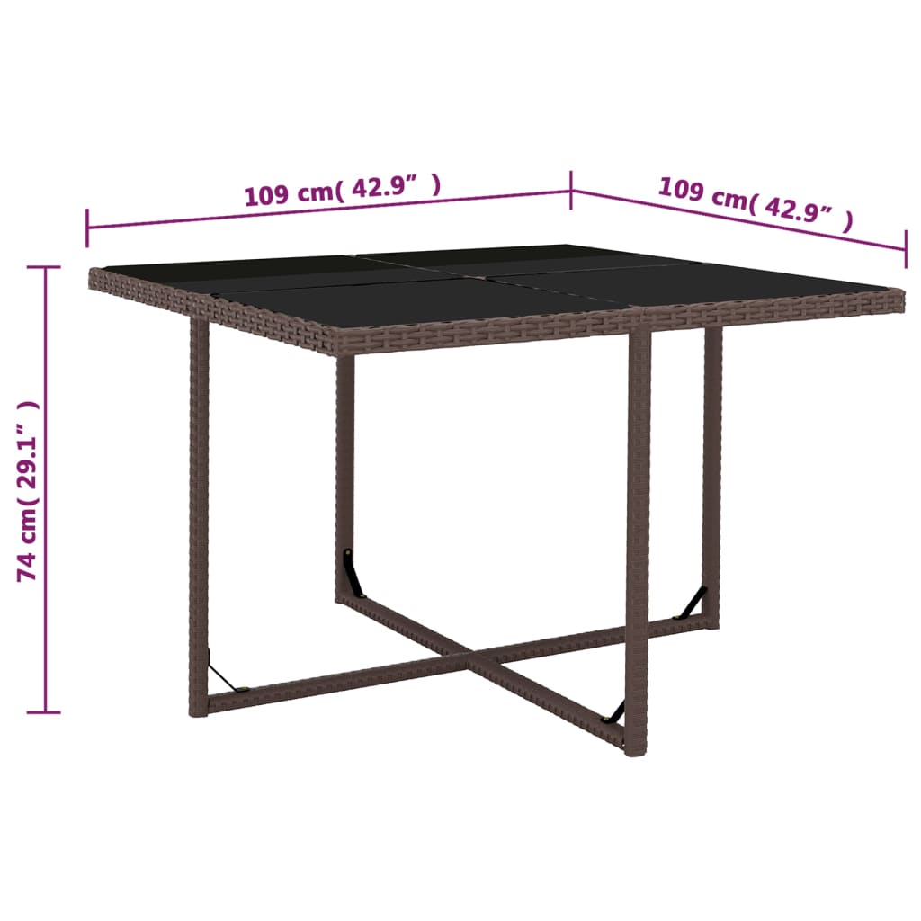 5-Delige Tuinset Met Kussens Poly Rattan Bruin