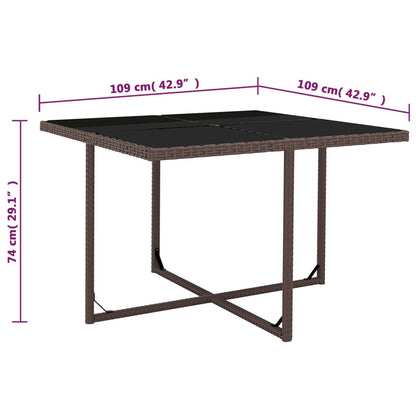 5-Delige Tuinset Met Kussens Poly Rattan Bruin