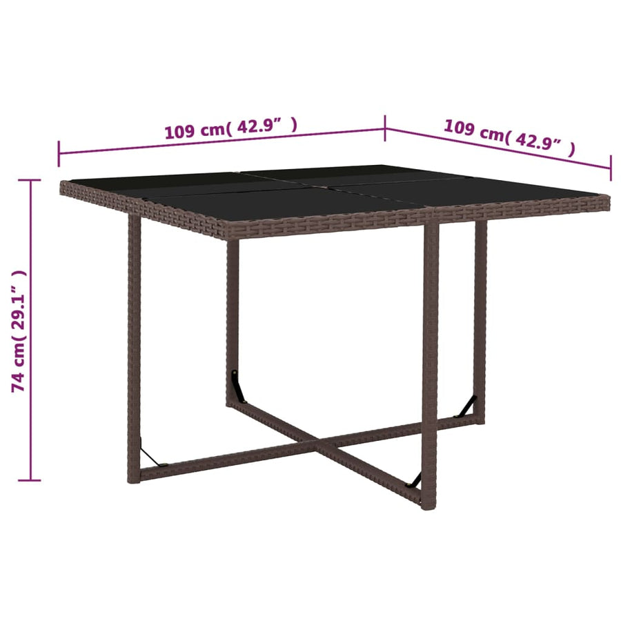 5-Delige Tuinset Met Kussens Poly Rattan Bruin
