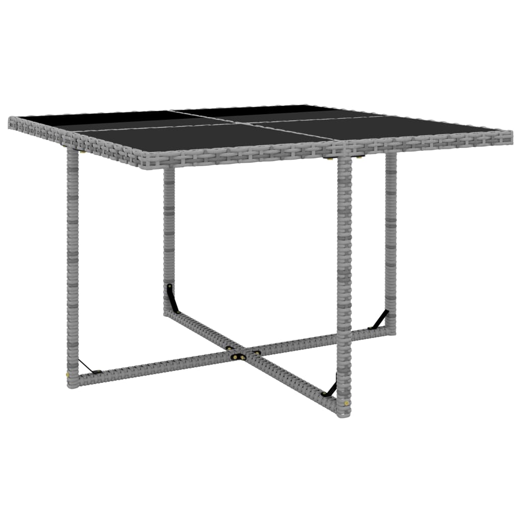 -Delige Tuinset Met Kussens Poly Rattan Grijs