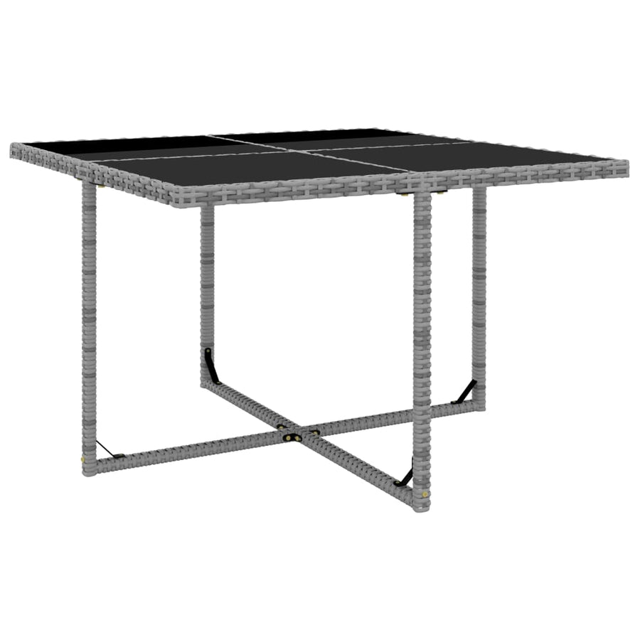 -Delige Tuinset Met Kussens Poly Rattan Grijs