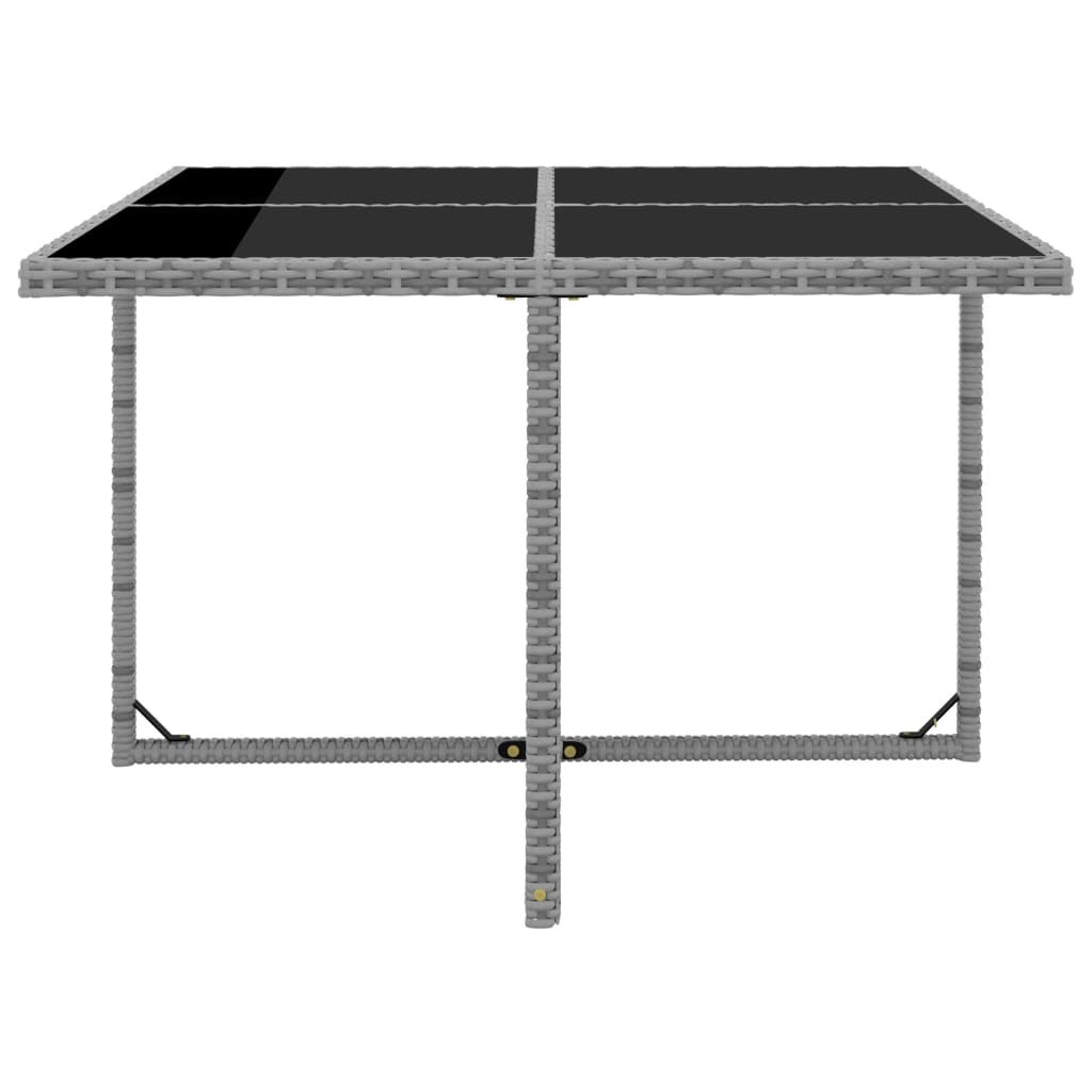 -Delige Tuinset Met Kussens Poly Rattan Grijs