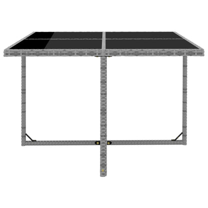 -Delige Tuinset Met Kussens Poly Rattan Grijs