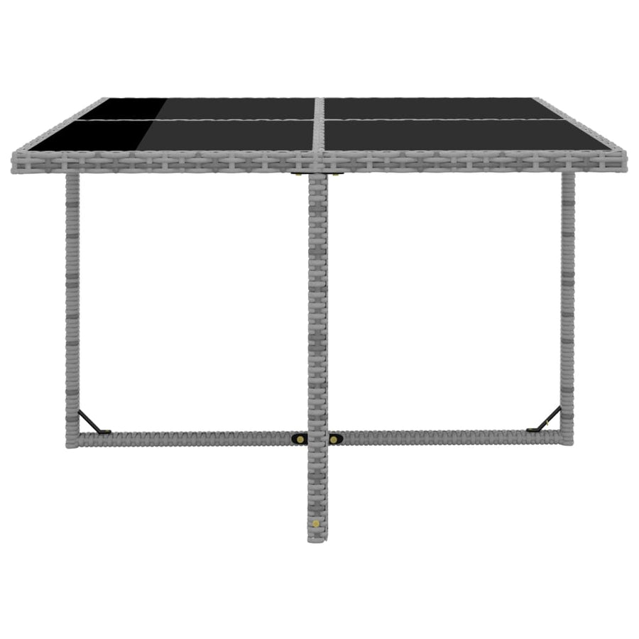 -Delige Tuinset Met Kussens Poly Rattan Grijs