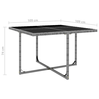 -Delige Tuinset Met Kussens Poly Rattan Grijs