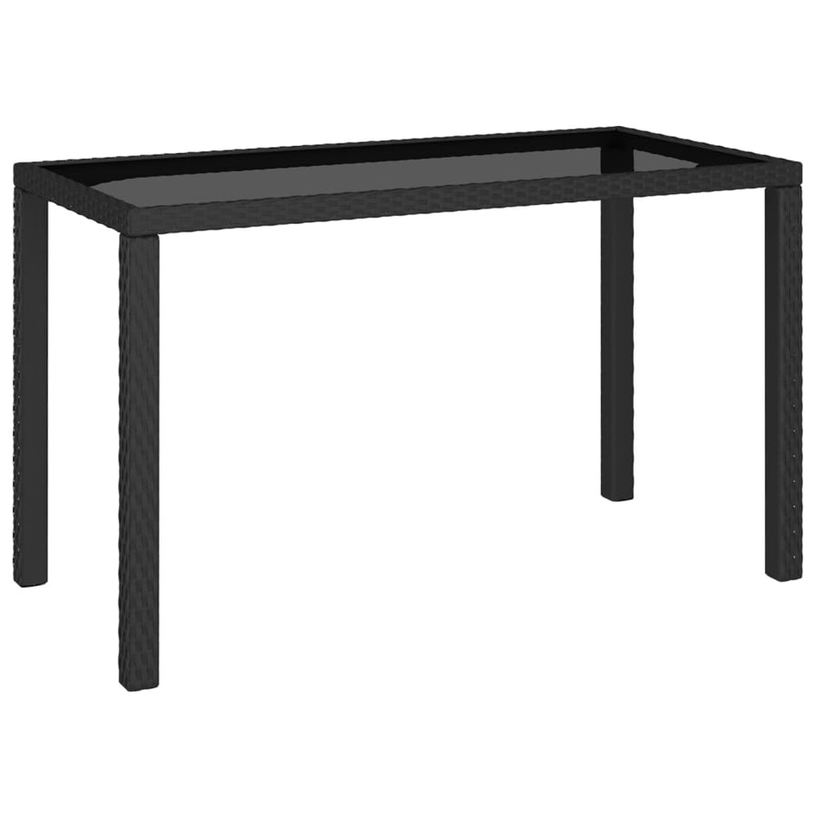 -Delige Tuinset Met Kussens Poly Rattan Zwart en wit