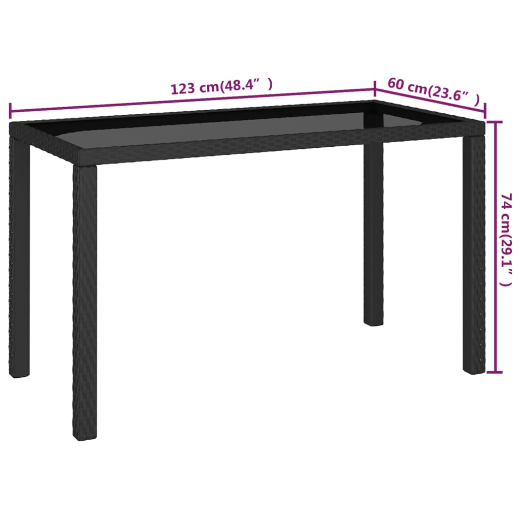 -Delige Tuinset Met Kussens Poly Rattan Zwart en wit