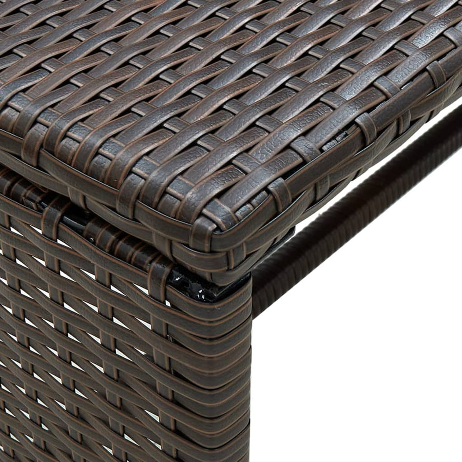 Loungeset Met Kussens Poly Rattan Bruin