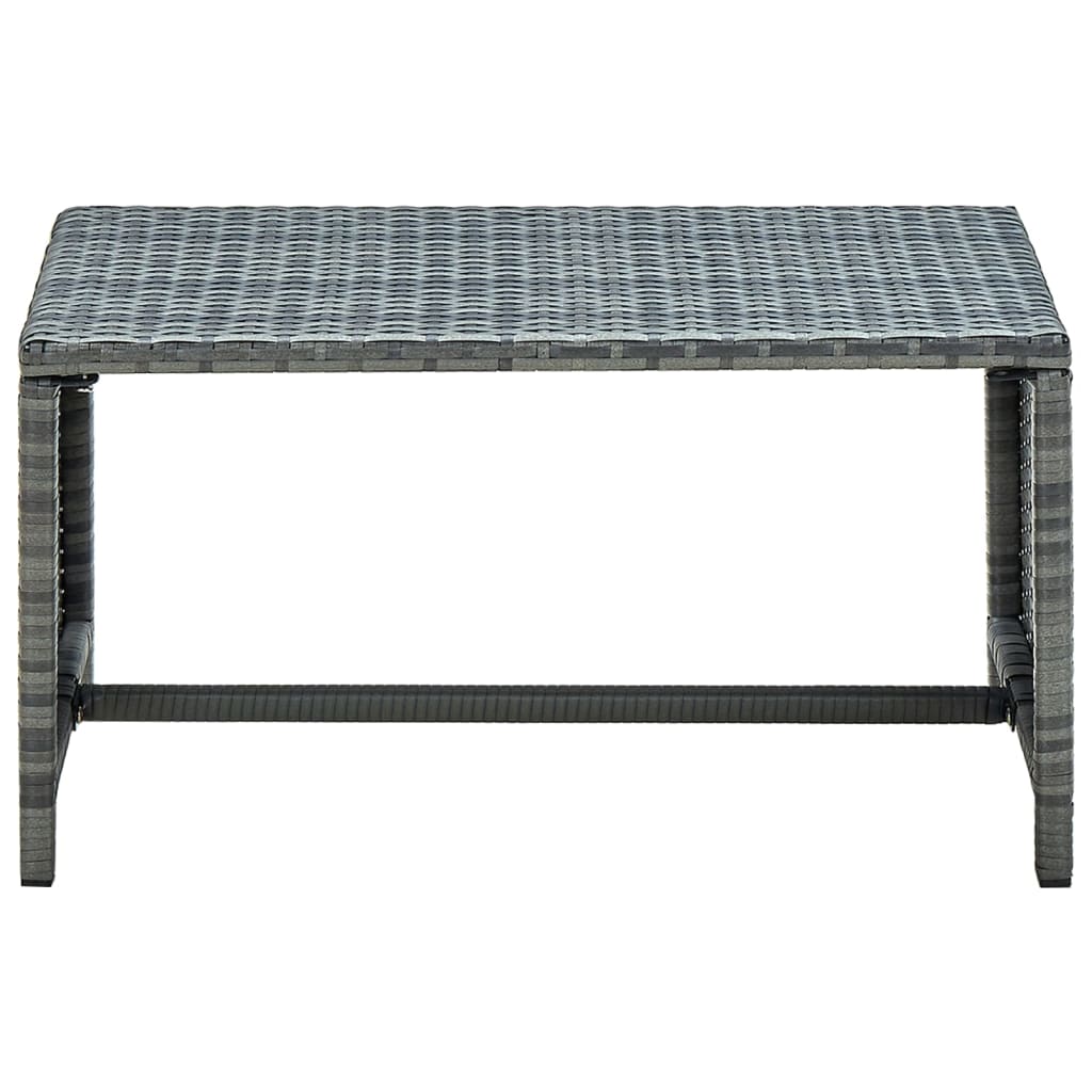 Loungeset Met Kussens Poly Rattan Grijs