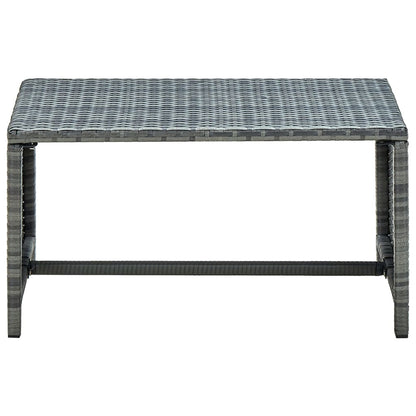 Loungeset Met Kussens Poly Rattan Grijs
