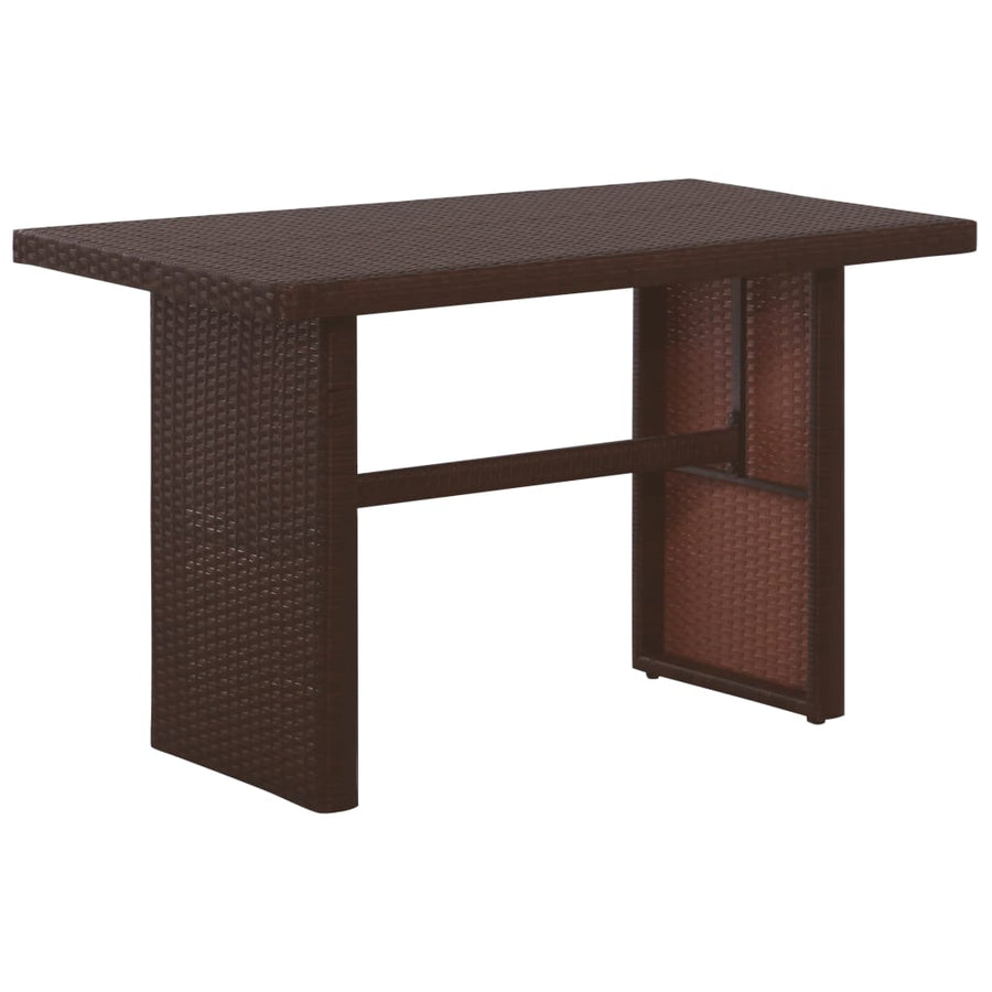 Bistroset Met Kussens Poly Rattan Bruin
