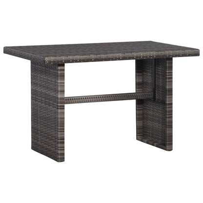 -Delige Bistroset Met Kussens Poly Rattan Grijs