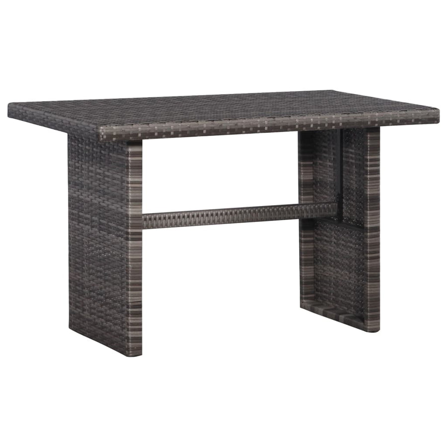 -Delige Bistroset Met Kussens Poly Rattan Grijs