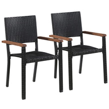 Tuinstoelen 2 St Poly Rattan Zwart