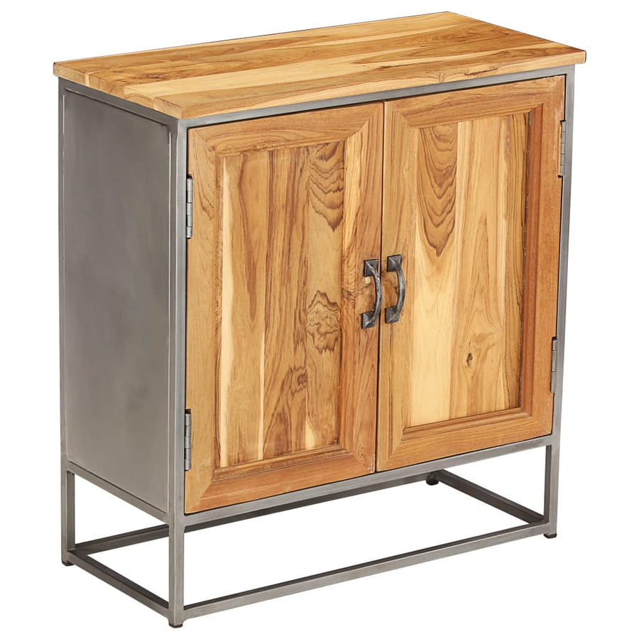 Dressoir 65x30x70 cm gerecycled teakhout en staal