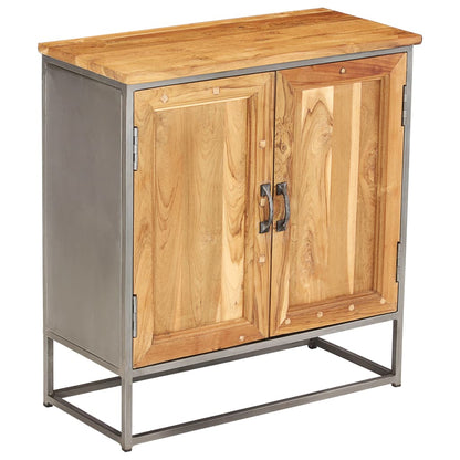 Dressoir 65x30x70 cm gerecycled teakhout en staal