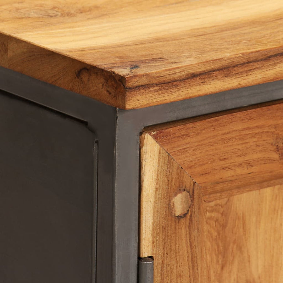 Dressoir 65x30x70 cm gerecycled teakhout en staal