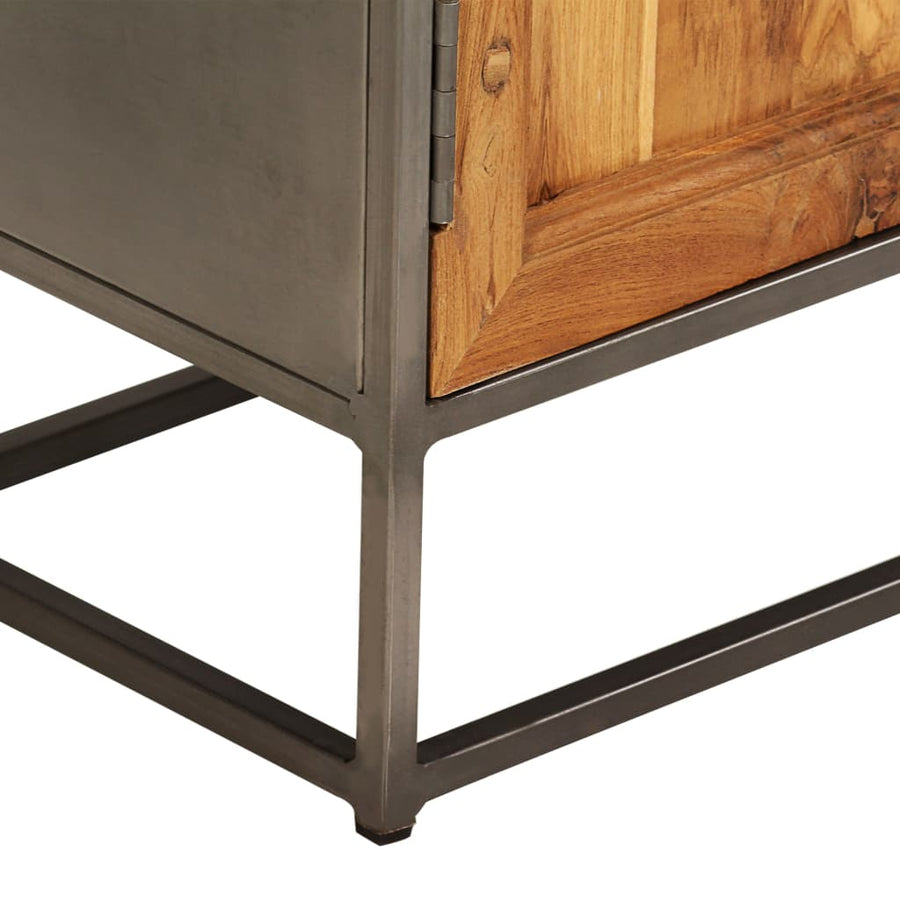 Dressoir 65x30x70 cm gerecycled teakhout en staal
