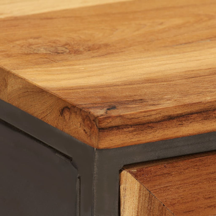 Dressoir 65x30x70 cm gerecycled teakhout en staal
