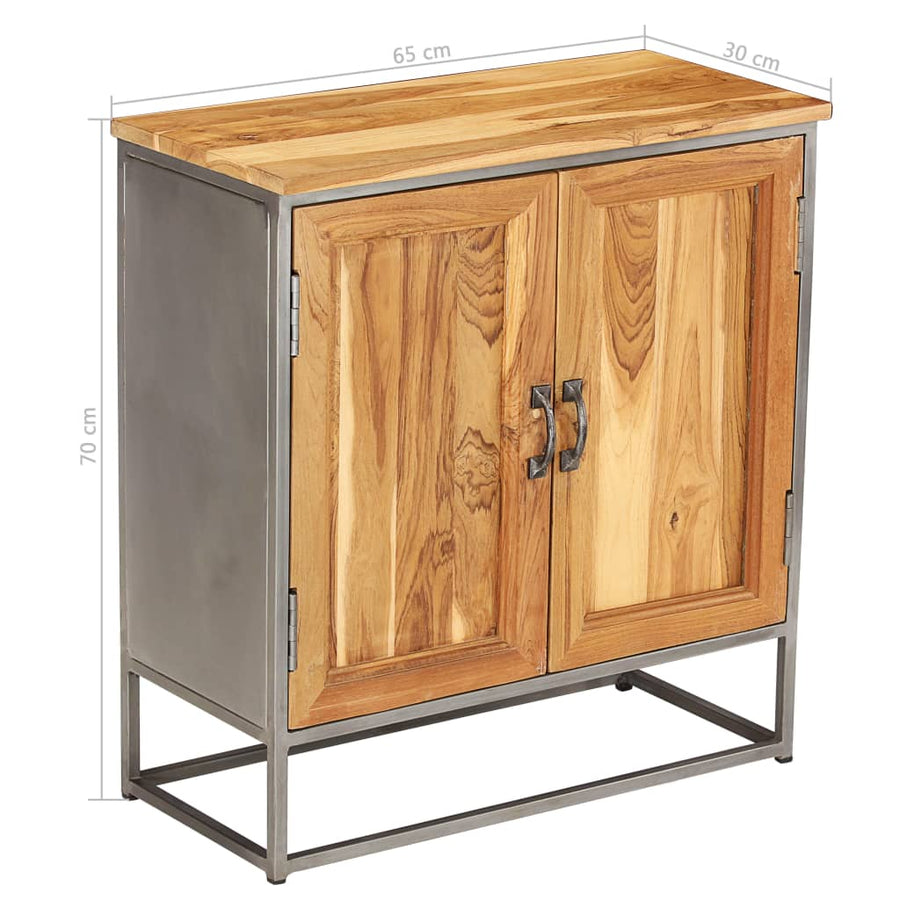 Dressoir 65x30x70 cm gerecycled teakhout en staal