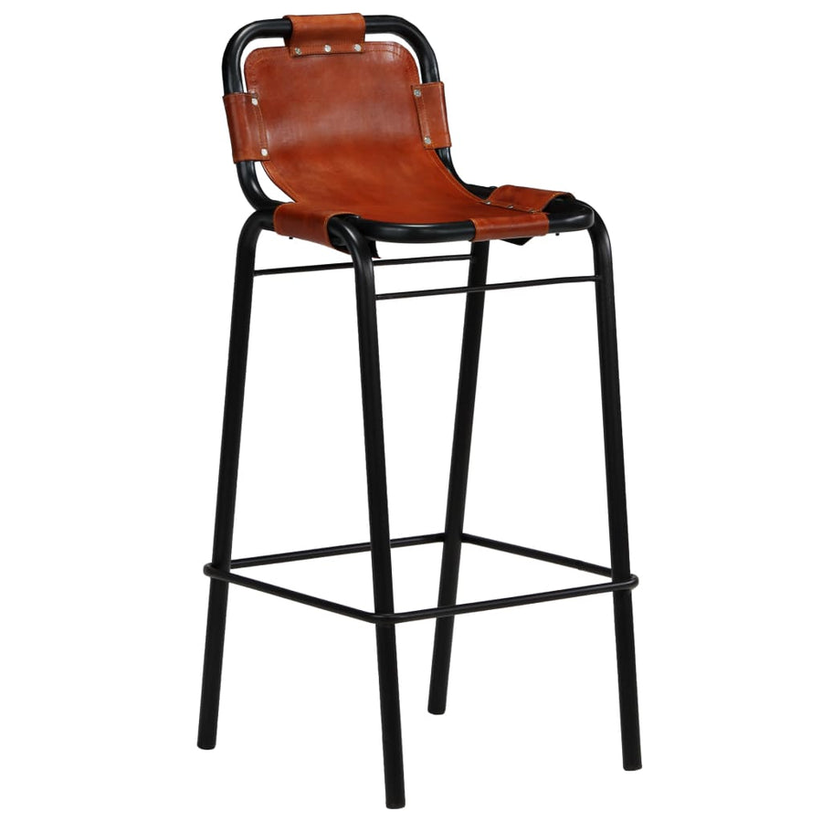 -Delige Barset Massief Gerecycled Hout En Echt Geitenleer 3