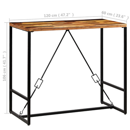 Bartafel Massief Gerecycled Hout 120 x 60 x 106 cm
