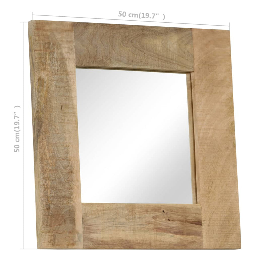 Spiegel Massief Mangohout 50 x 50 cm