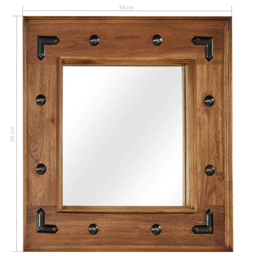 Spiegel 50X50 Cm Massief Acaciahout 1 50 x 50 cm