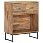 Dressoir 60x30x75 cm gerecycled teakhout staal