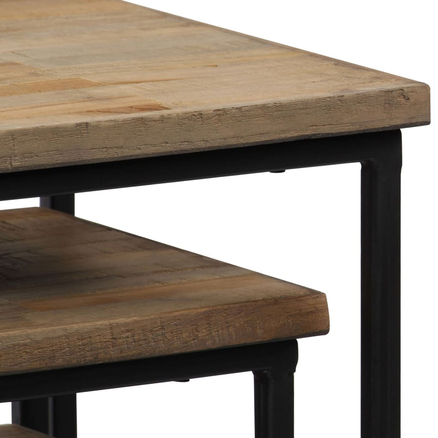 Plantentafelset Gerecycled Teakhout 3-Delig